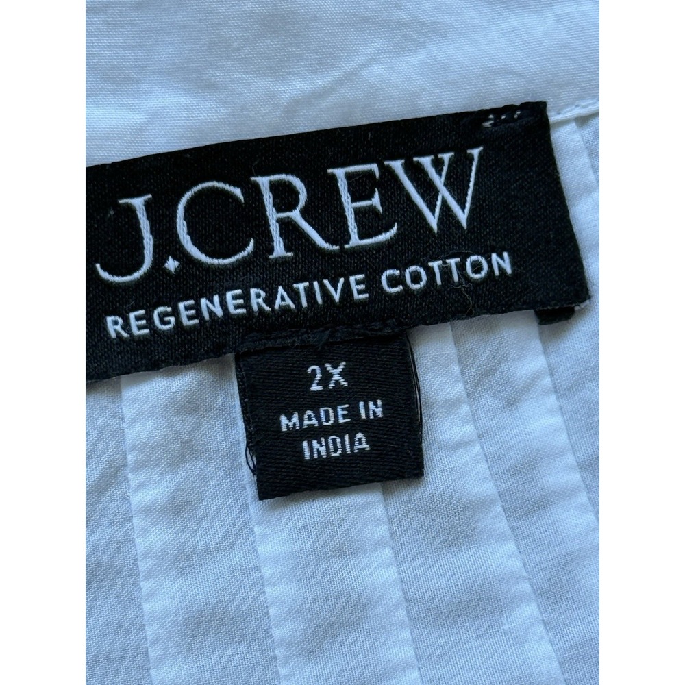 J. Crew White Eyelet Button-Front Shirt Dress - Picture 4 of 7
